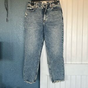 Abercrombie curve love acid wash jeans